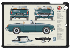 MGB Roadster (Rostyle wheels) 1970-72 Small Tablet Covers